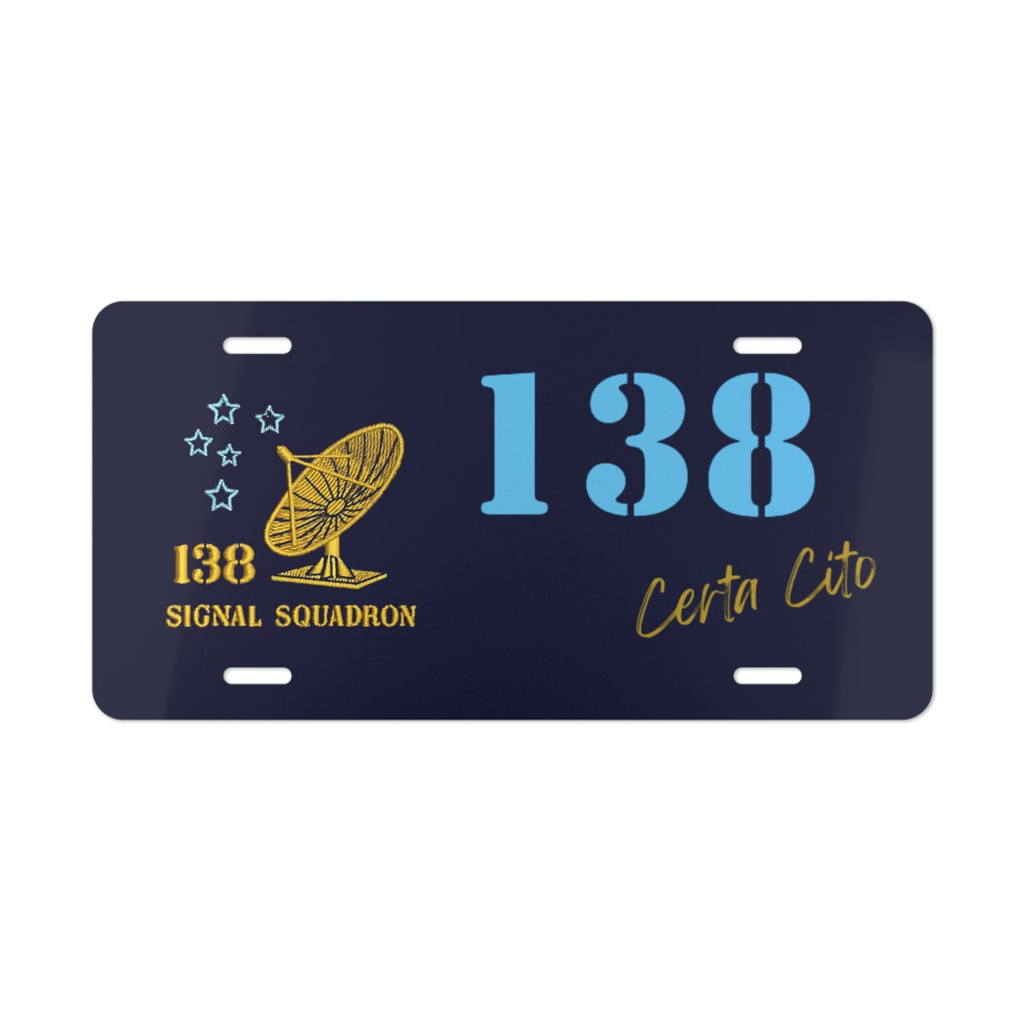 138 Number Plate – Honor Your Service with 138 Signal Squadron