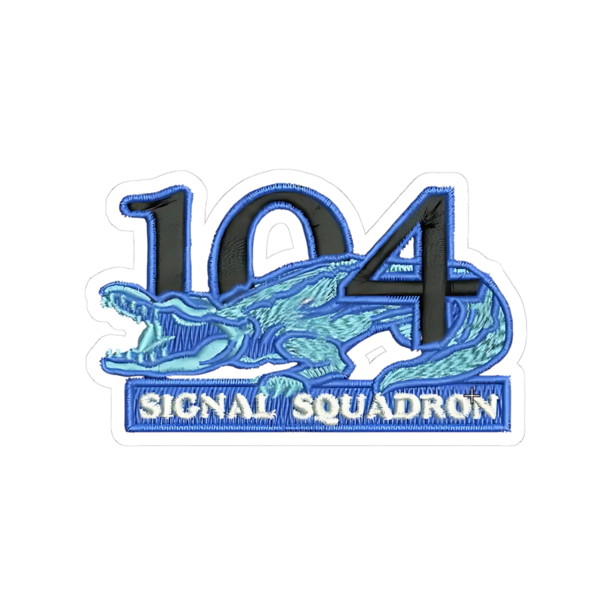 104 Signal Squadron (104 Sig Sqn) Crocodile 90's Era Sticker