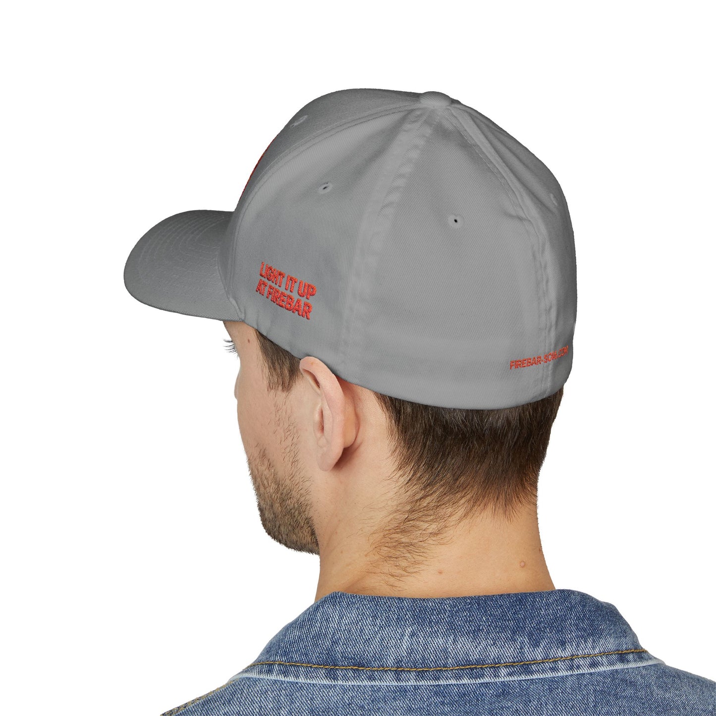 Fire Embroidered Closed-Back Cap | Trendy Hat for Warm Days, Outdoor Adventures, Gifts for Him/Her, Summer Style