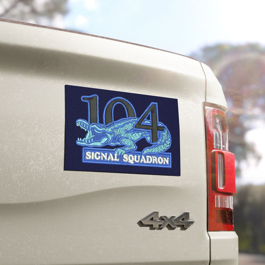 104 Signal Squadron Crocodile Car Magnet – Unique Military Pride Decor