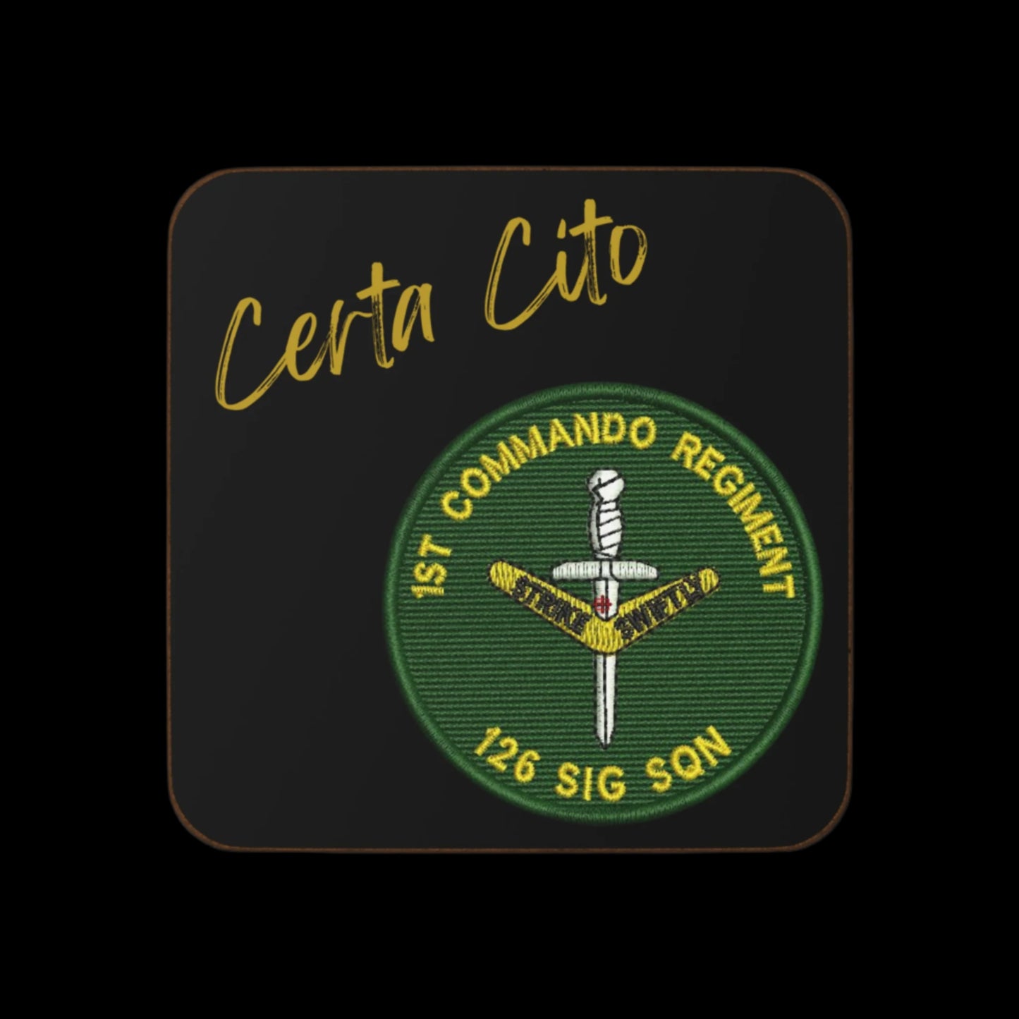 126 Sig Sqn 90s Era Commando Patch Coaster