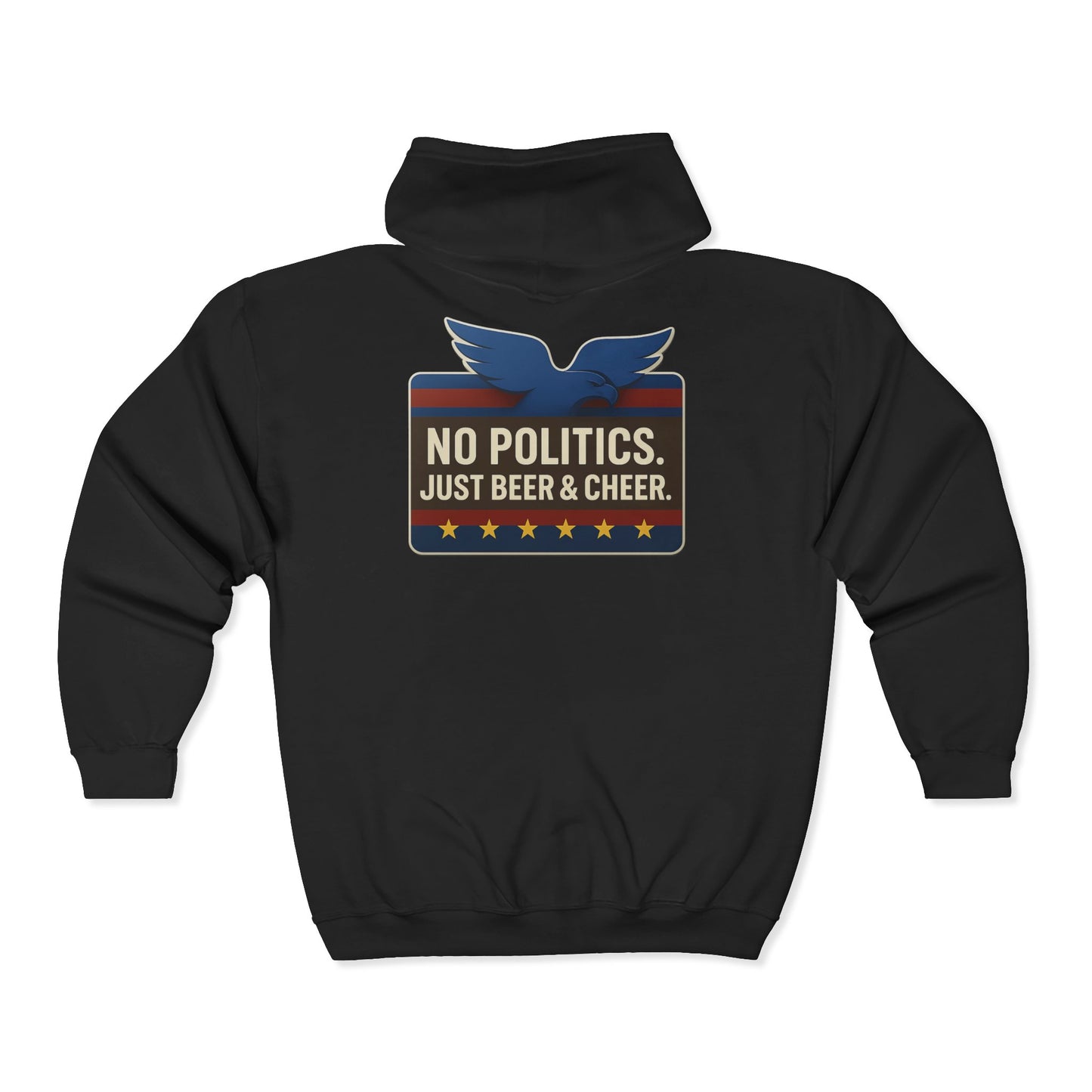 No Politics Full Zip Hoodie - Unisex Heavy Blend, Casual Wear, Ideal for Everyday Use, Perfect for Gifts, Coziness for All Occasions