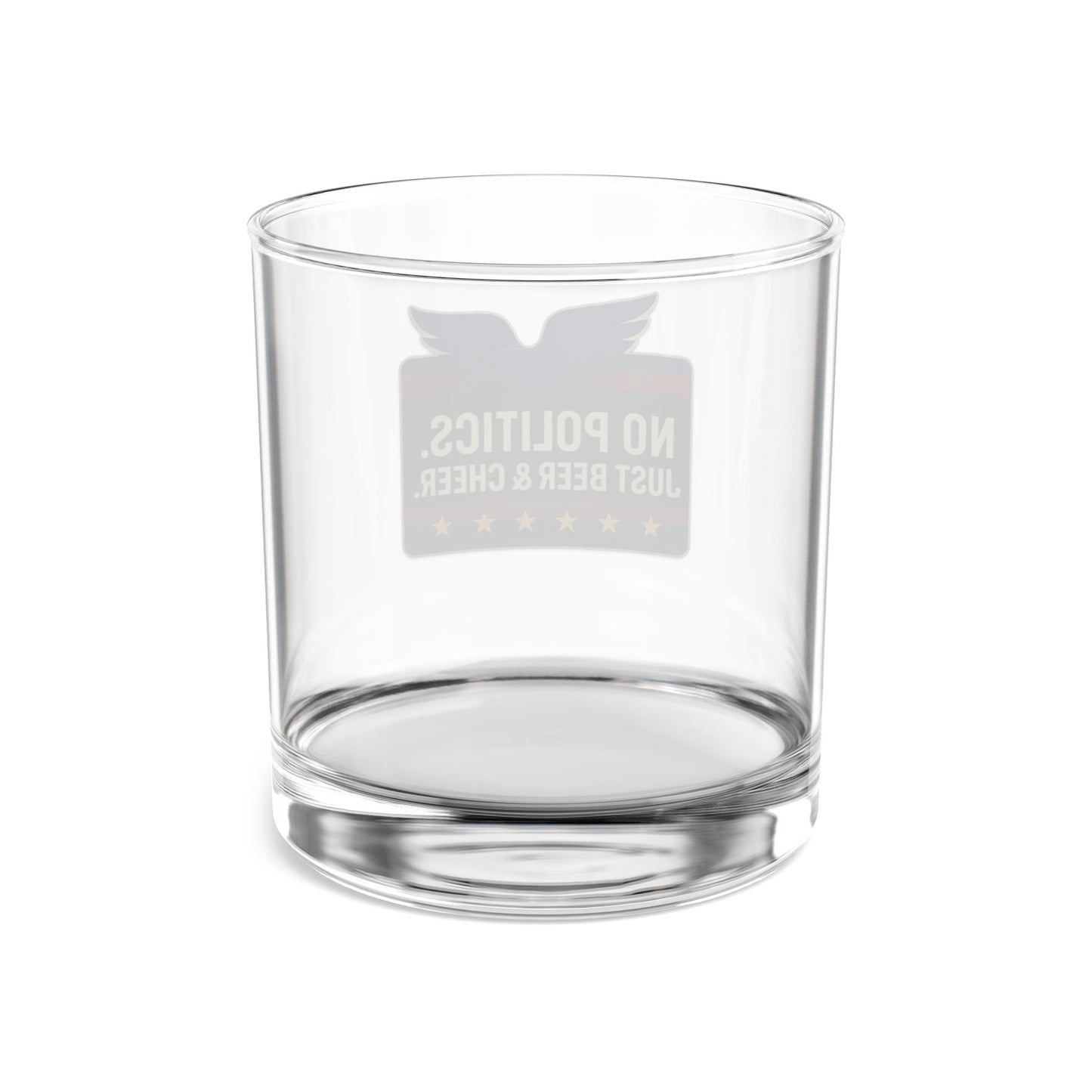 Patriotic Rocks Glass, 10oz - Cheers to Freedom, Gifts for Dads, Fun Parties, Home Bar Essentials, No Politics Just Beer & Cheer