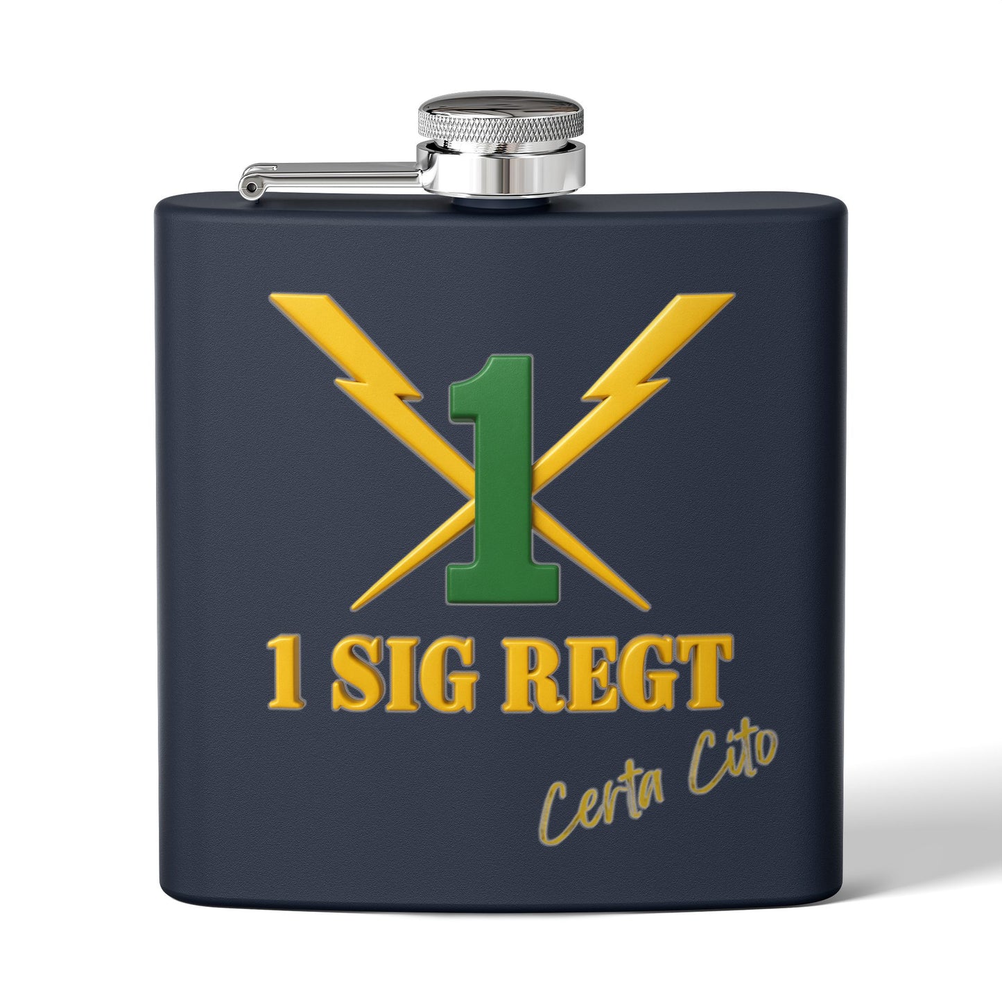 1 Signal Regiment Flask – Strength, Service, Signals