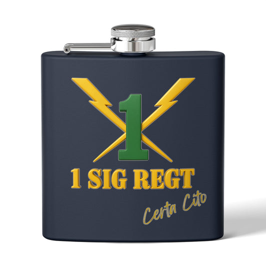 1 Signal Regiment Flask – Strength, Service, Signals