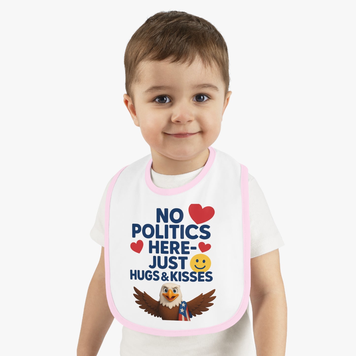 Cute Baby Bib with Adorable Eagle Design | No Politics Here Just Hugs & Kisses | Ideal for Baby Showers, Birthdays, Everyday Use, New [...]