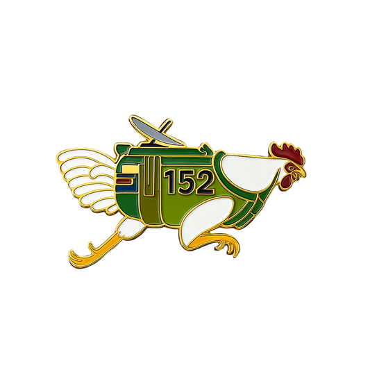 🐔 152 SIGNAL SQUADRON – “BATTLE CHOOK” HARD ENAMEL PIN