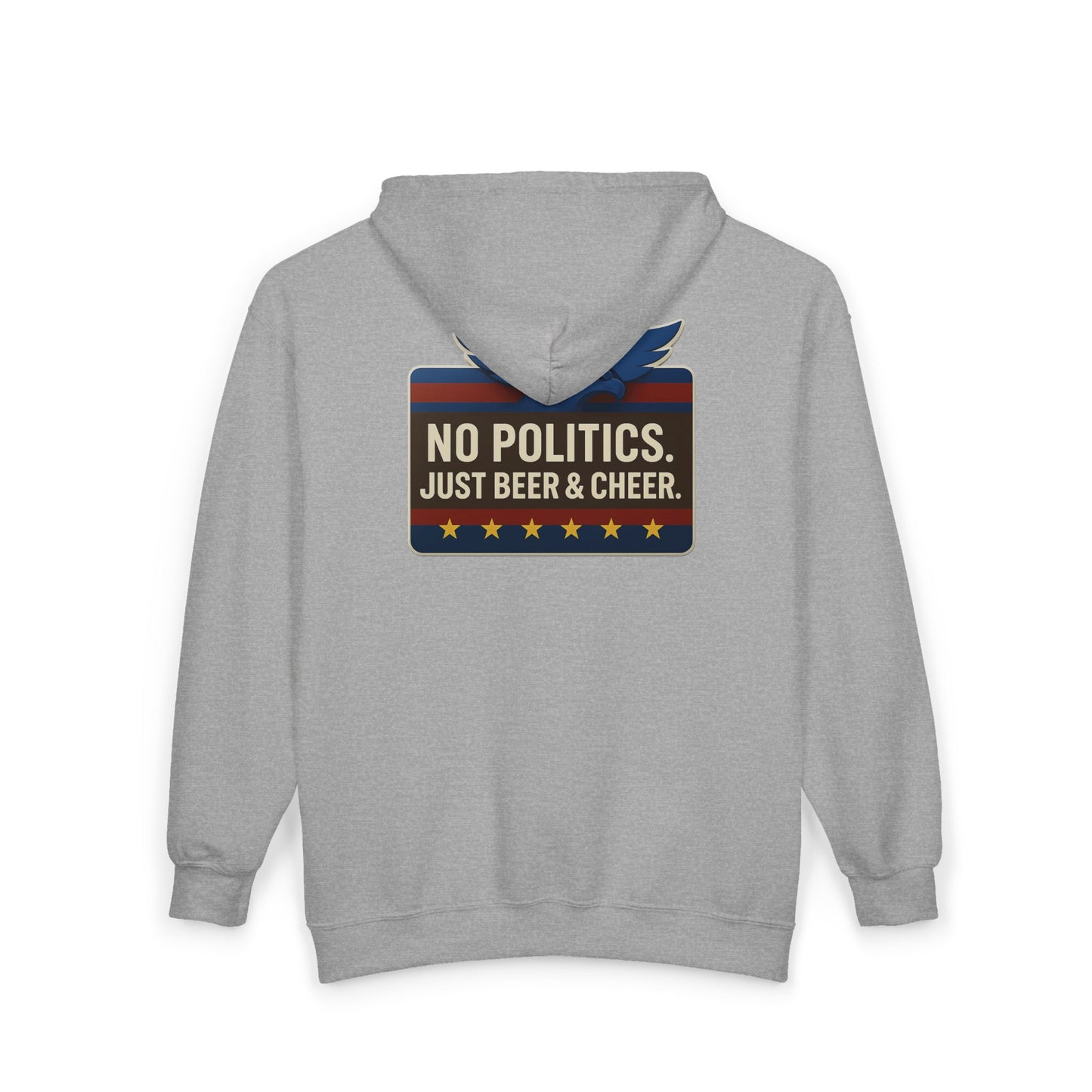 No Politics Full Zip Hoodie - Unisex Heavy Blend, Casual Wear, Ideal for Everyday Use, Perfect for Gifts, Coziness for All Occasions