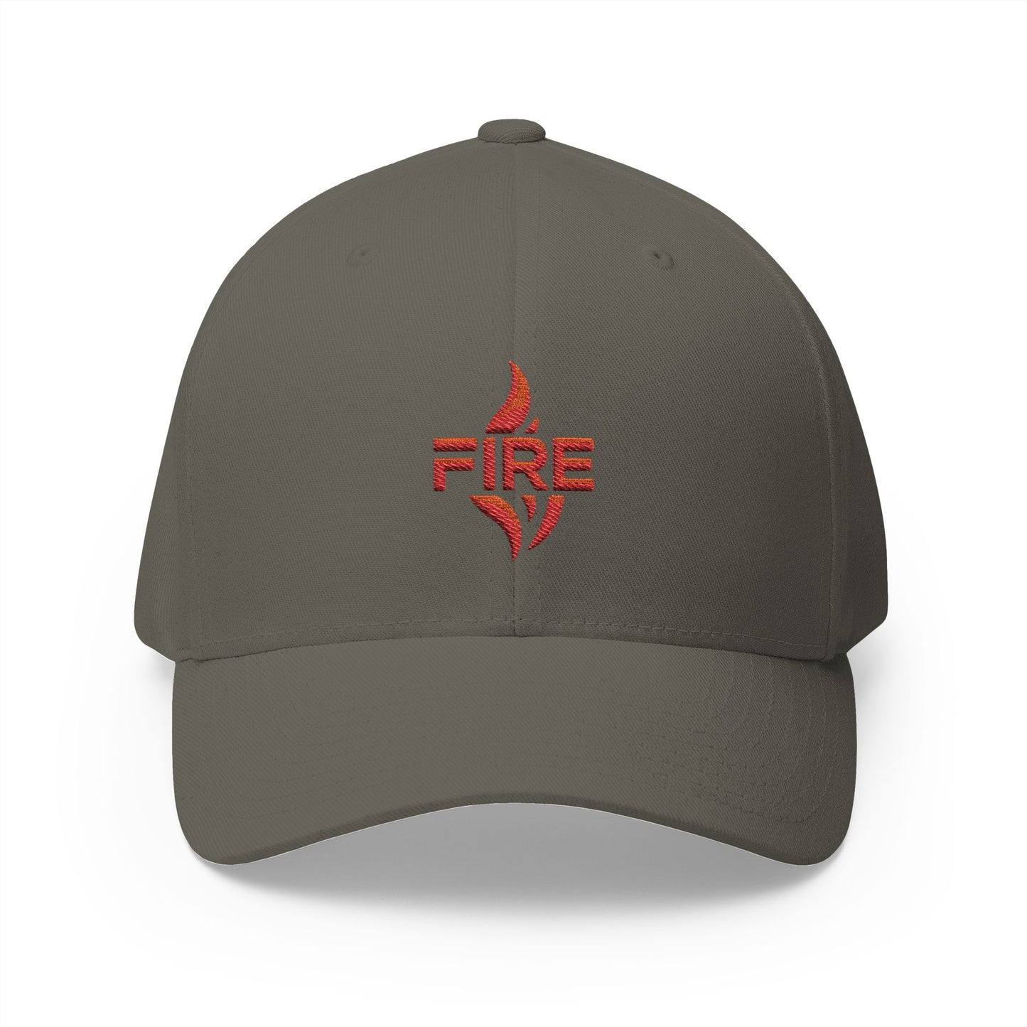 Fire Embroidered Closed-Back Cap | Trendy Hat for Warm Days, Outdoor Adventures, Gifts for Him/Her, Summer Style