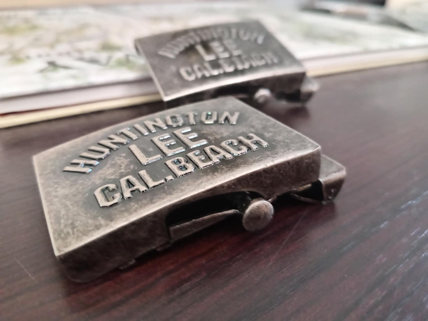 Vintage-Style "Huntington Beach CAL." Belt Buckle
