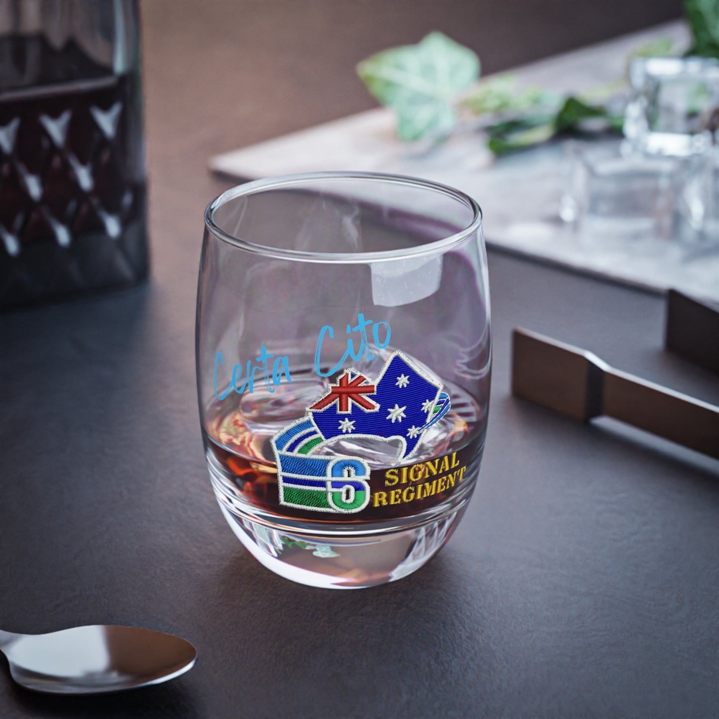 6th Signal Regiment (6 Sig Regt) Whiskey Glass