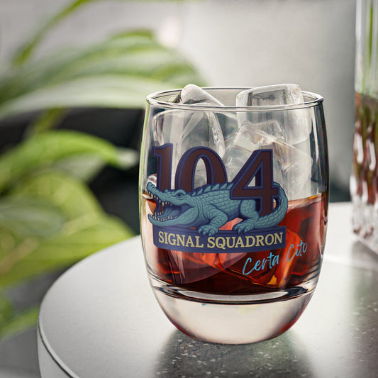 Certa Cito – 104 Sig Sqn Crocodile 90's Patch Whiskey Glass