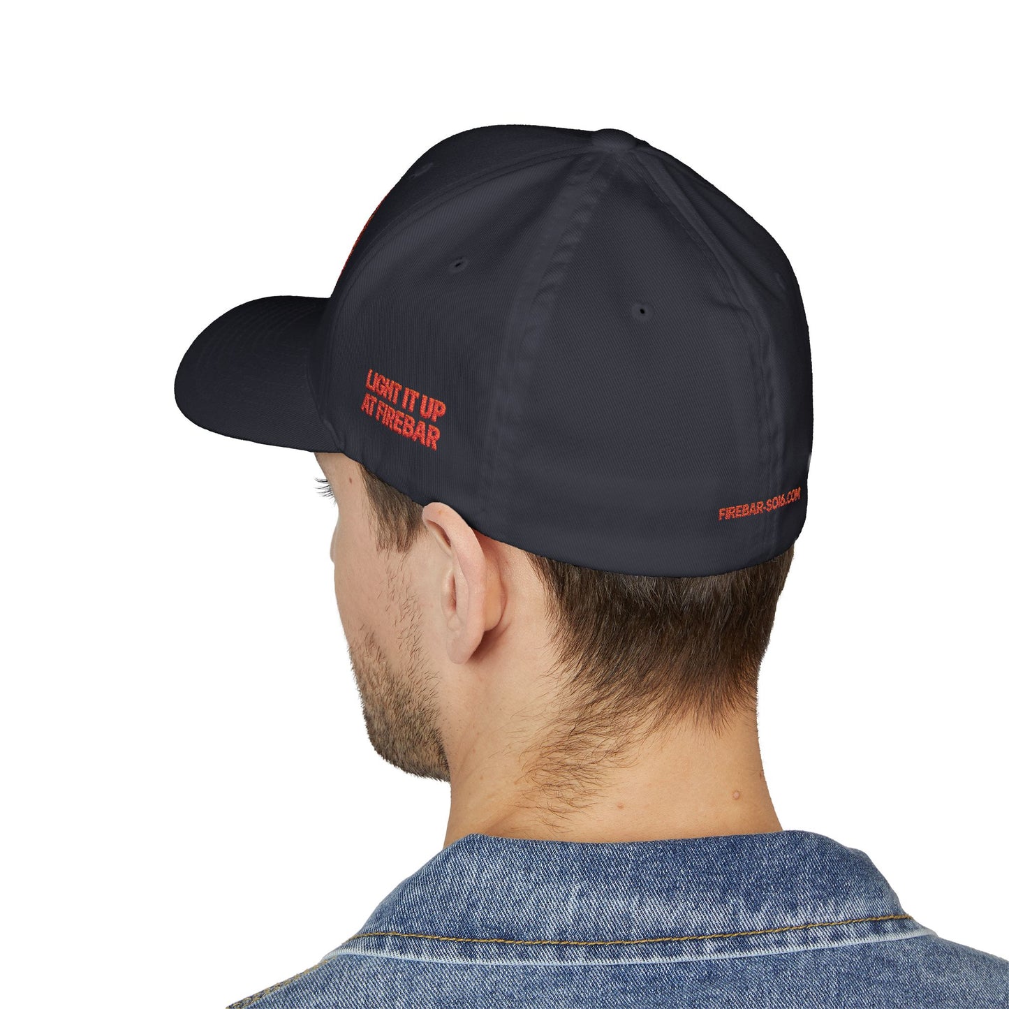 Fire Embroidered Closed-Back Cap | Trendy Hat for Warm Days, Outdoor Adventures, Gifts for Him/Her, Summer Style