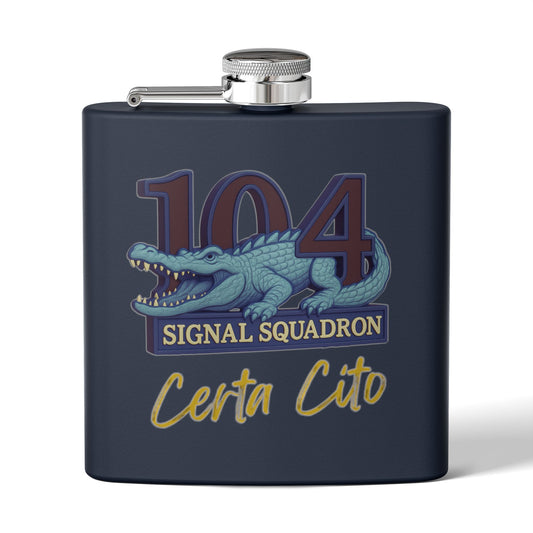 104 Signal Squadron 90’s Era Flask – Certa Cito – 6oz