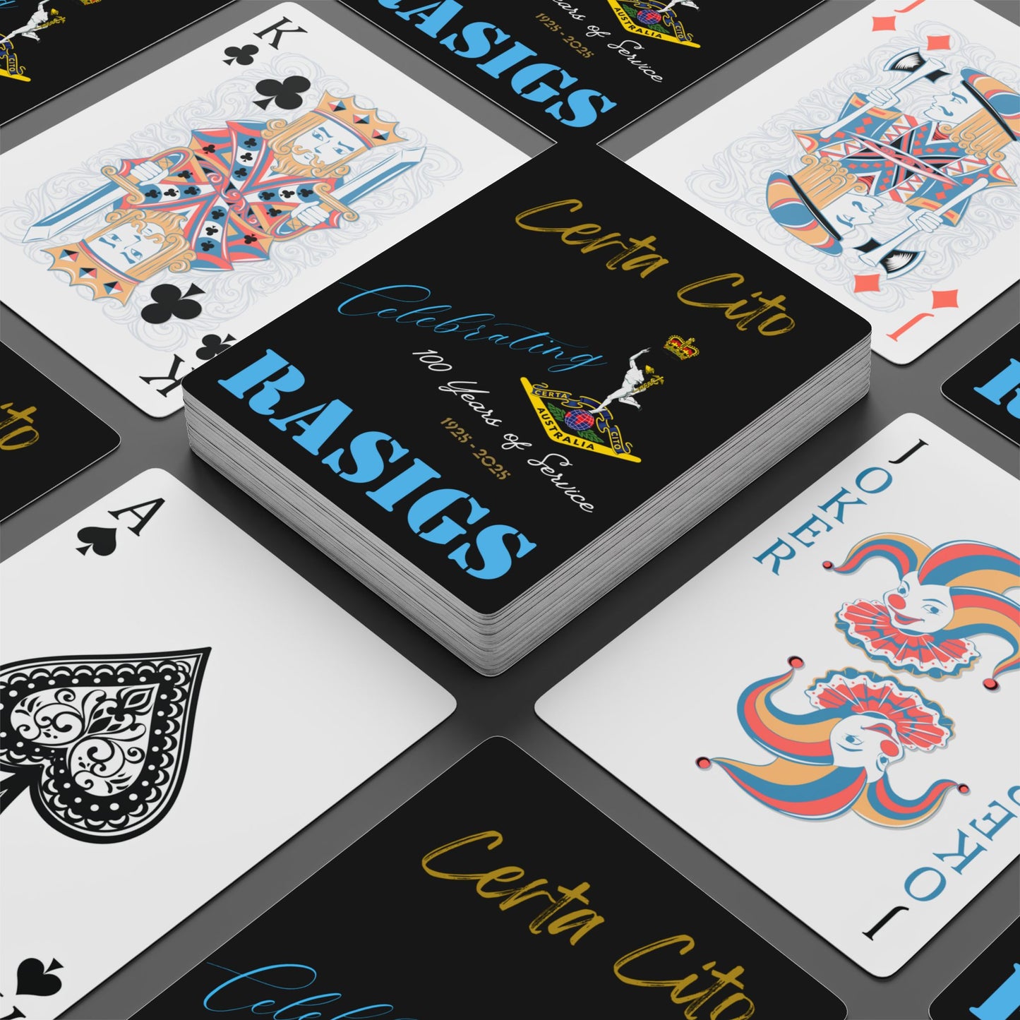 RASIGS Celebrating 100 Years of Service Playing Cards