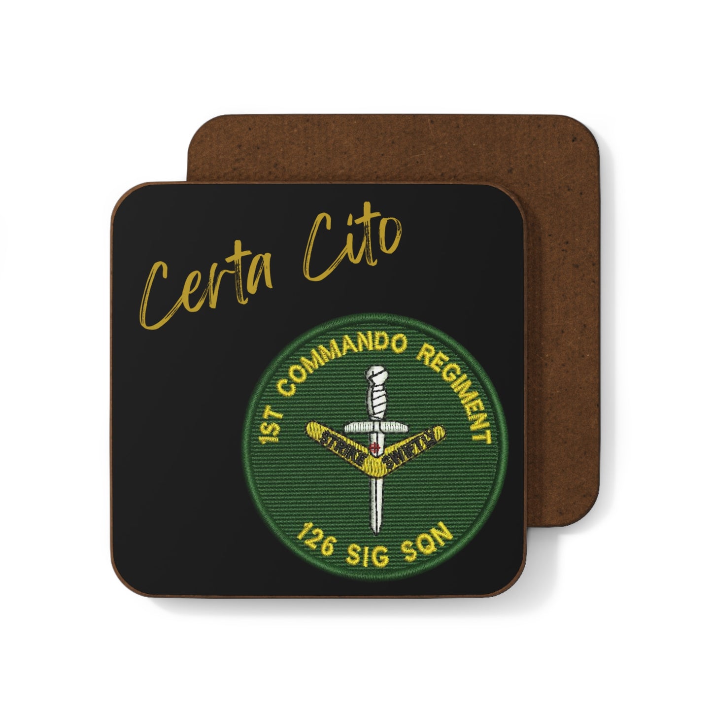 126 Sig Sqn 90s Era Commando Patch Coaster