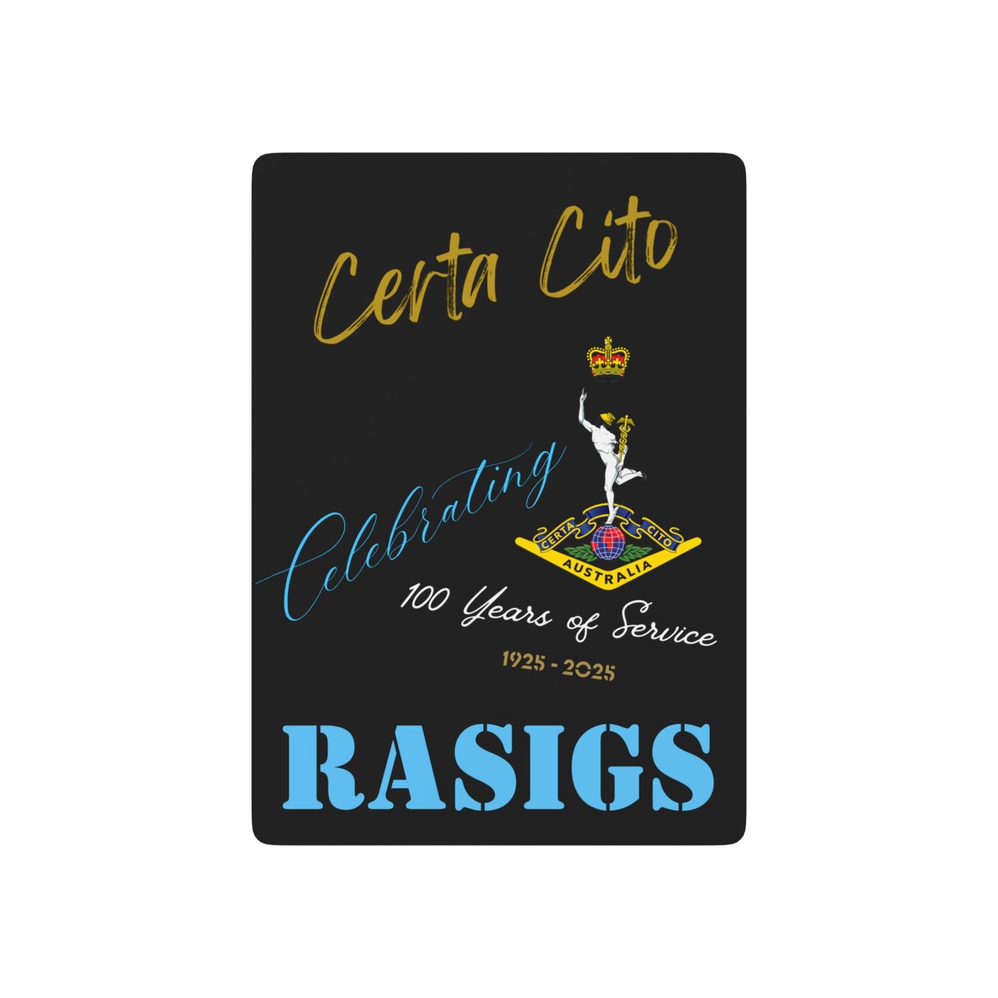 RASIGS Celebrating 100 Years of Service Playing Cards