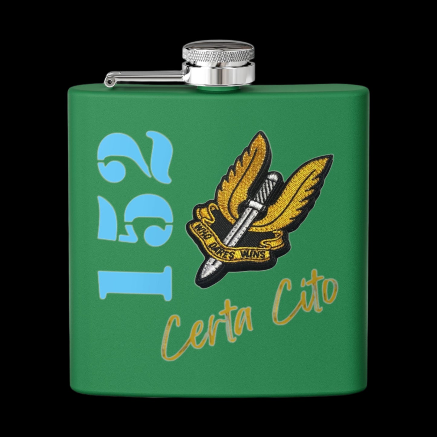 152 Signal Squadron SAS Flask – Who Dares Wins – 6oz