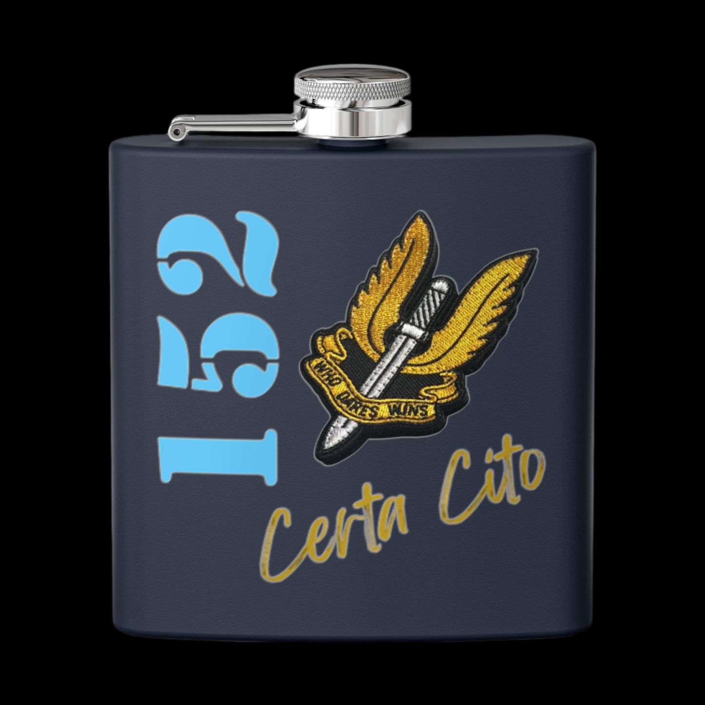 152 Signal Squadron SAS Flask – Who Dares Wins – 6oz