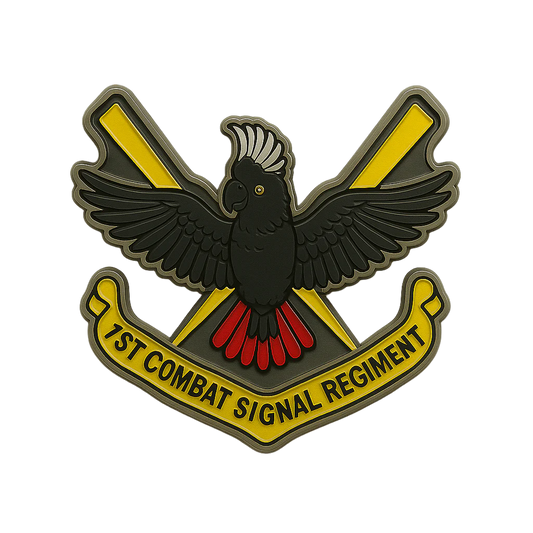 1 COMBAT SIGNAL REGIMENT – HARD ENAMEL LAPEL PIN ⚡