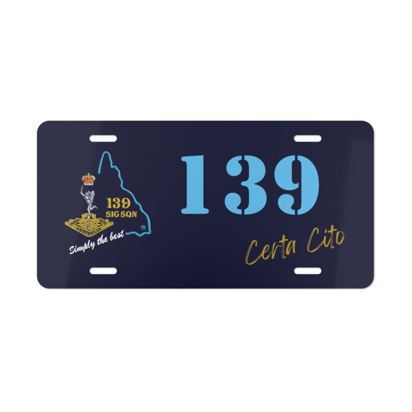 139 Signal Squadron Custom Number Plate – Proudly Display Your Legacy