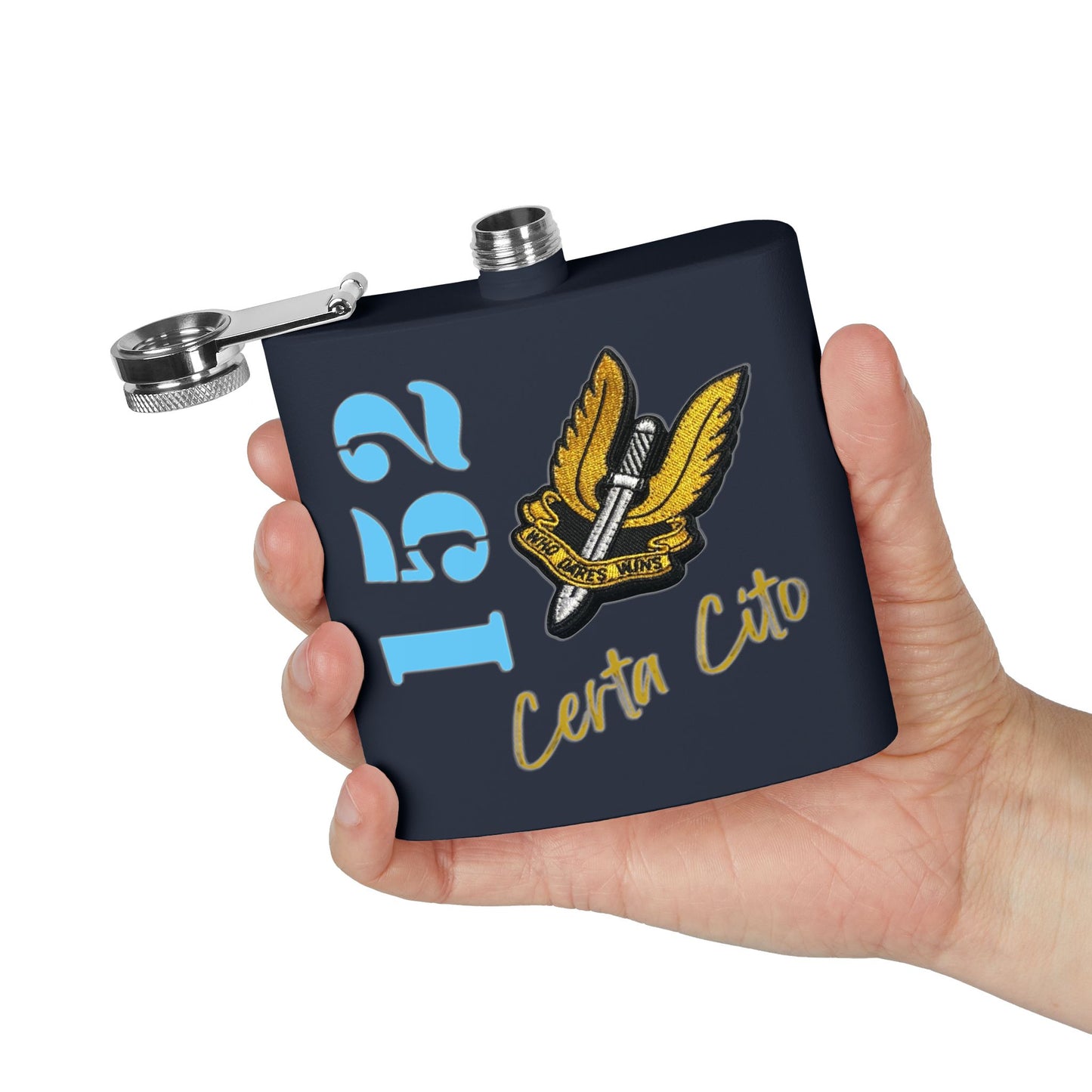 152 Signal Squadron SAS Flask – Who Dares Wins – 6oz