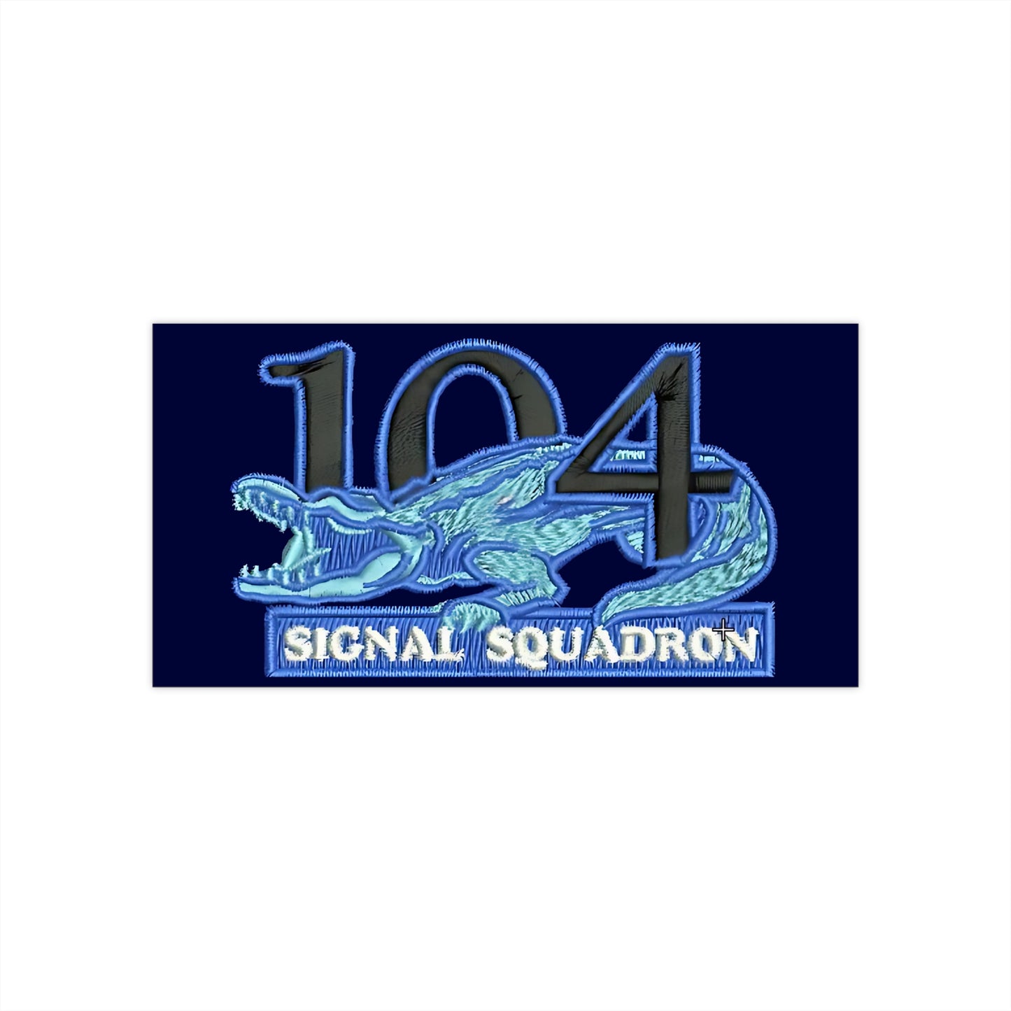 104 Signal Squadron Bumper Sticker – Unique Car Accessory for Military Enthusiast