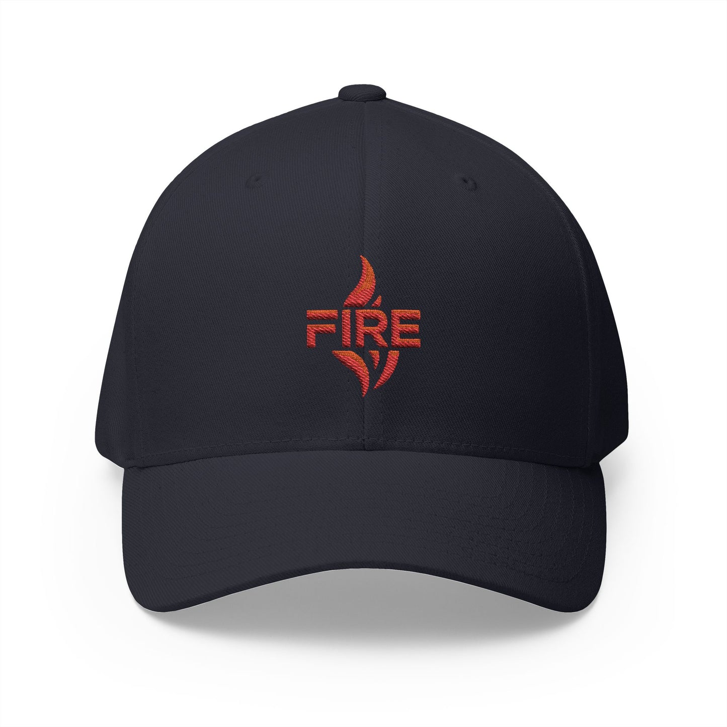 Fire Embroidered Closed-Back Cap | Trendy Hat for Warm Days, Outdoor Adventures, Gifts for Him/Her, Summer Style