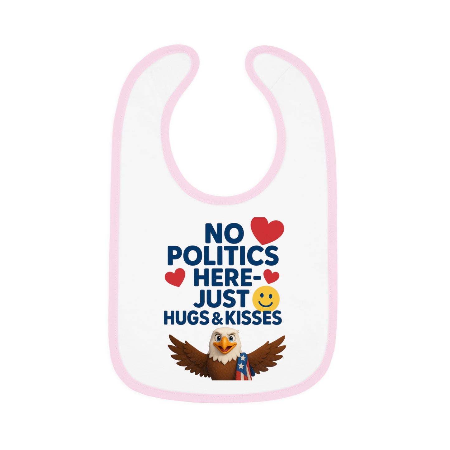 Cute Baby Bib with Adorable Eagle Design | No Politics Here Just Hugs & Kisses | Ideal for Baby Showers, Birthdays, Everyday Use, New [...]