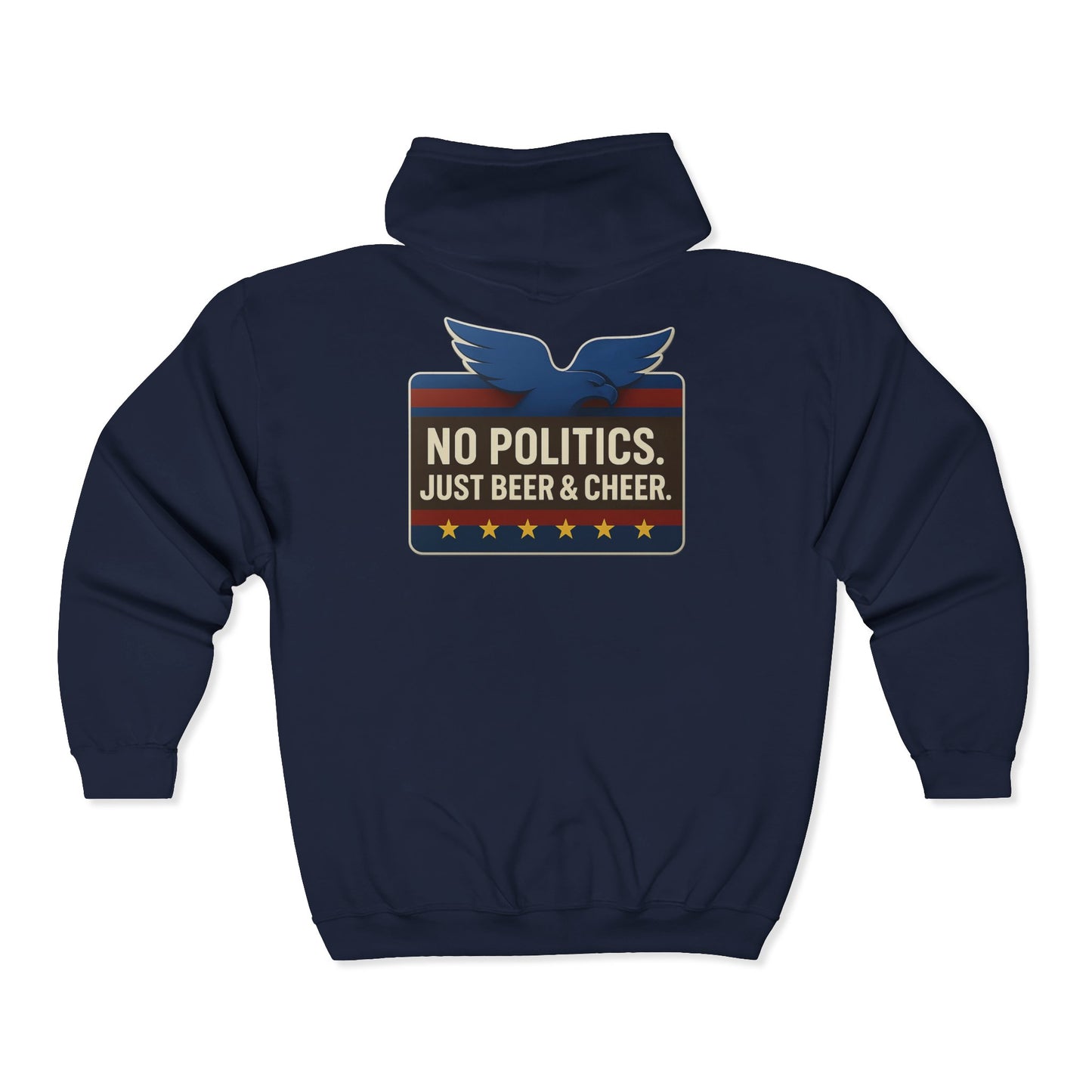 No Politics Full Zip Hoodie - Unisex Heavy Blend, Casual Wear, Ideal for Everyday Use, Perfect for Gifts, Coziness for All Occasions