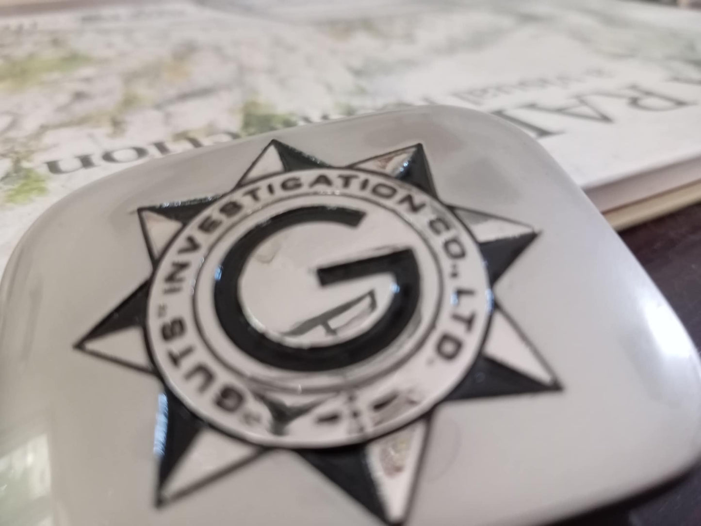 Guts Investigation Co. Ltd Belt Buckle – Solid 250g Polished Silver Finish