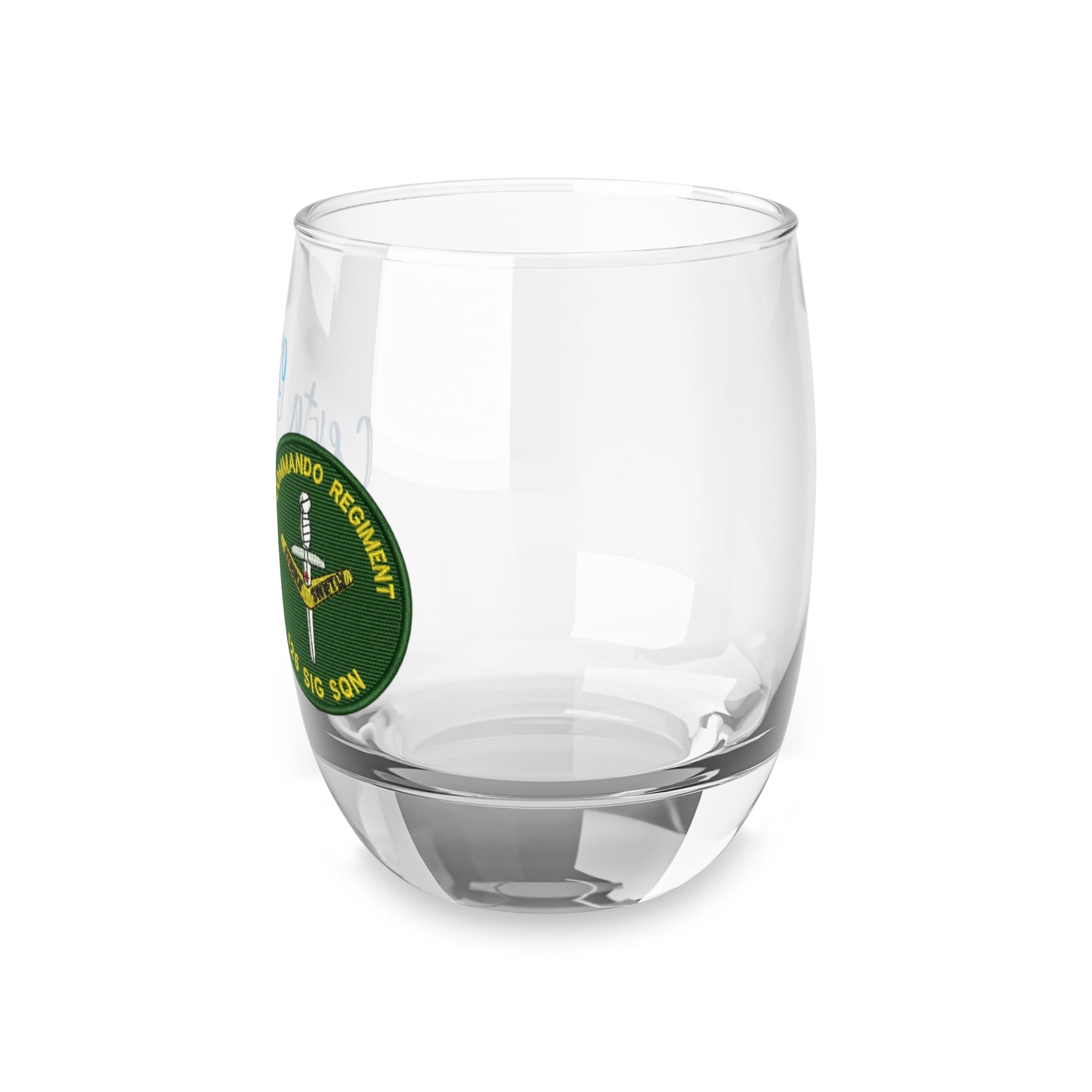 126 Sig Sqn 90's Era Patch Whiskey Glass