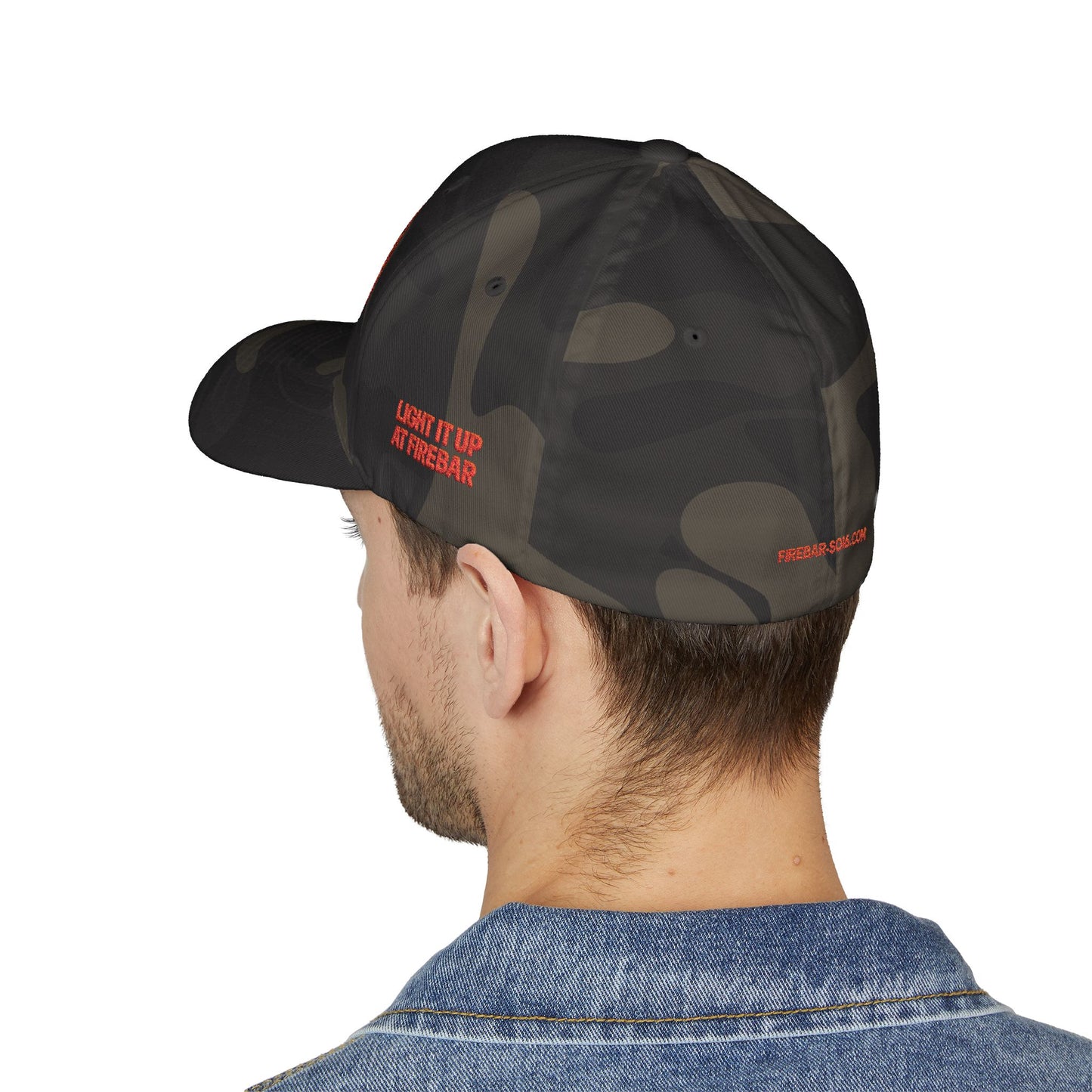 Fire Embroidered Closed-Back Cap | Trendy Hat for Warm Days, Outdoor Adventures, Gifts for Him/Her, Summer Style