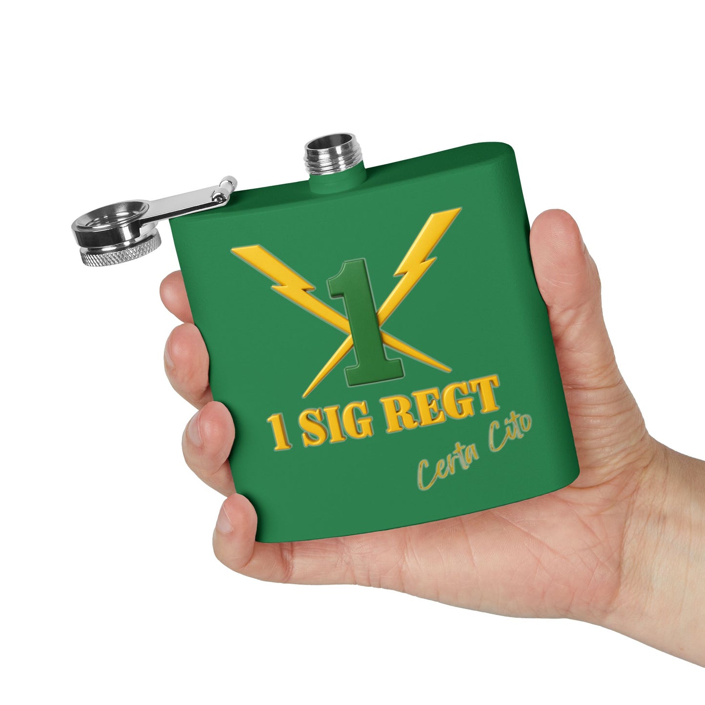 1 Signal Regiment Flask – Strength, Service, Signals
