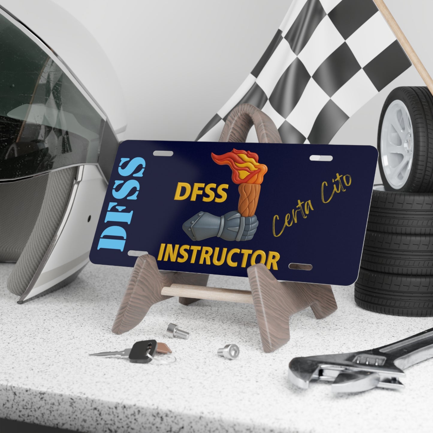 DFSS Instructor Car Number Plate – Military-Grade Décor for Veterans