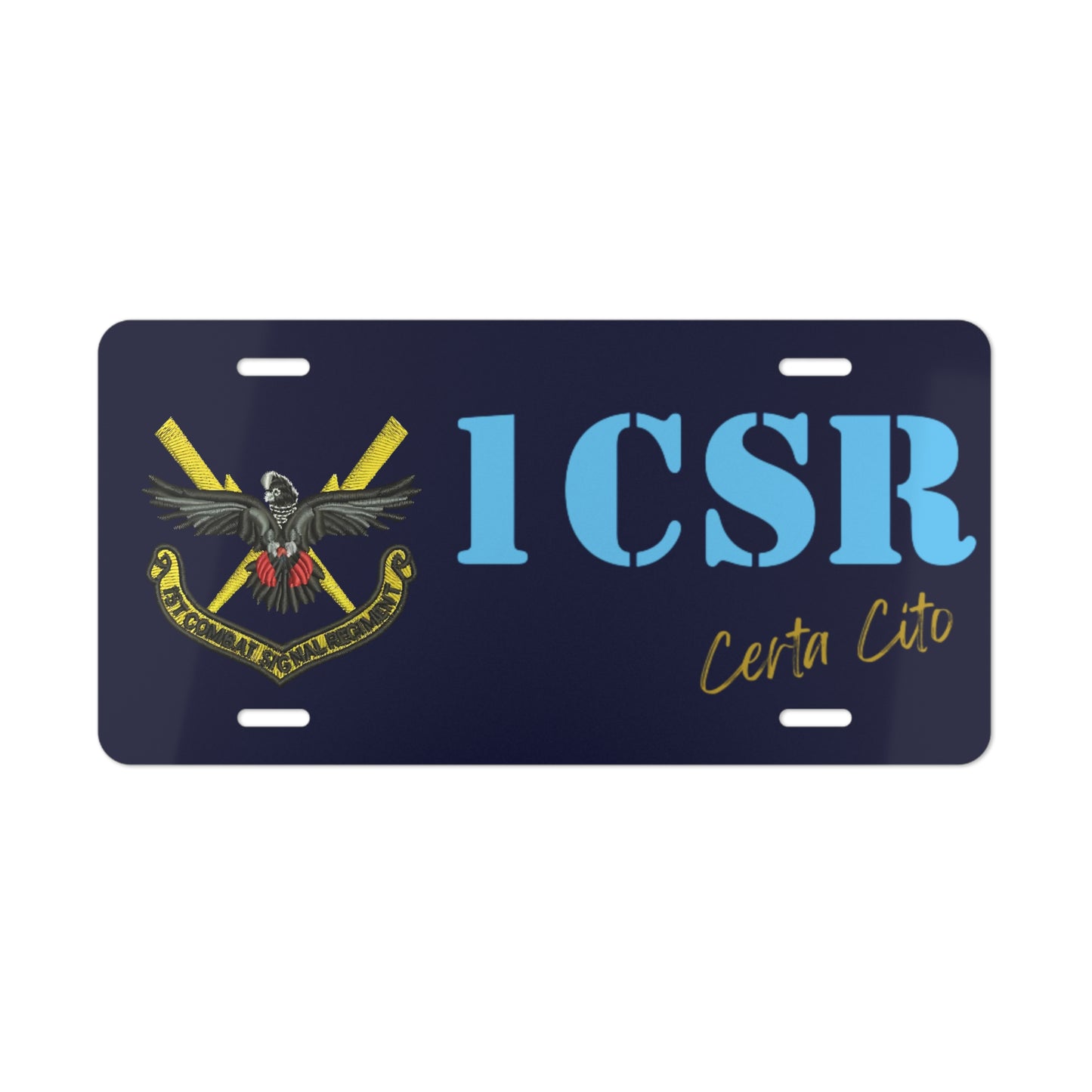 1st Combat Signal Regiment (1CSR) Custom Number Plate – Honor Your Regiment’s Legacy