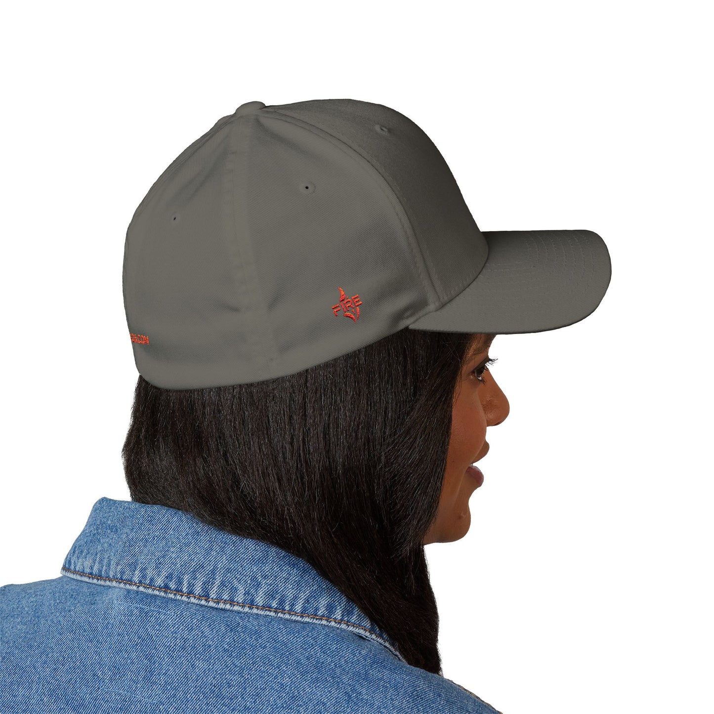 Fire Embroidered Closed-Back Cap | Trendy Hat for Warm Days, Outdoor Adventures, Gifts for Him/Her, Summer Style