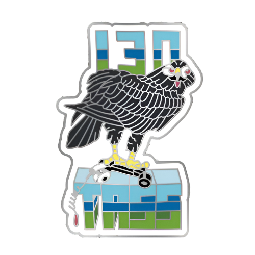 130 Sig Sqn Limited Edition Hard Enamel Silver Pin
