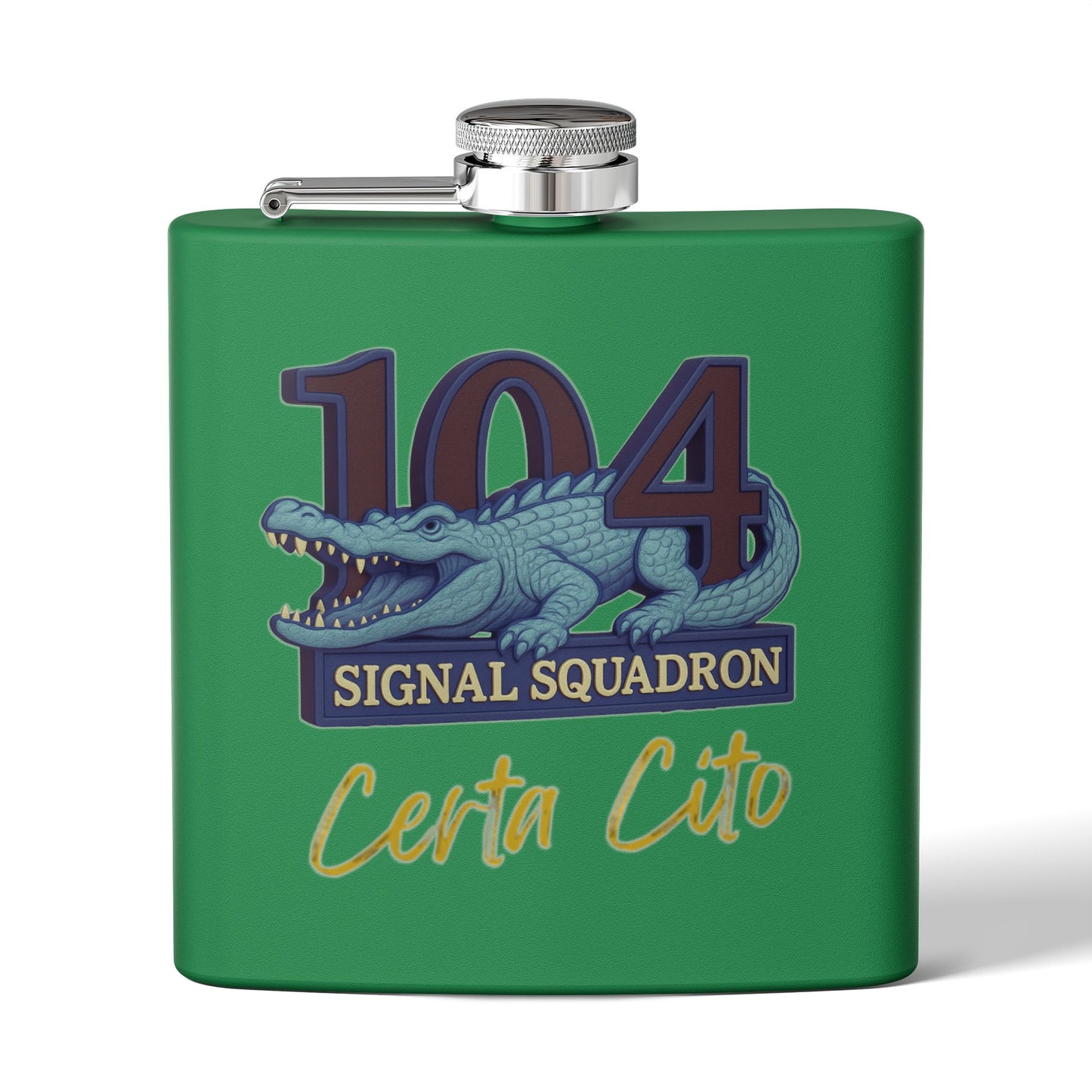104 Signal Squadron 90’s Era Flask – Certa Cito – 6oz