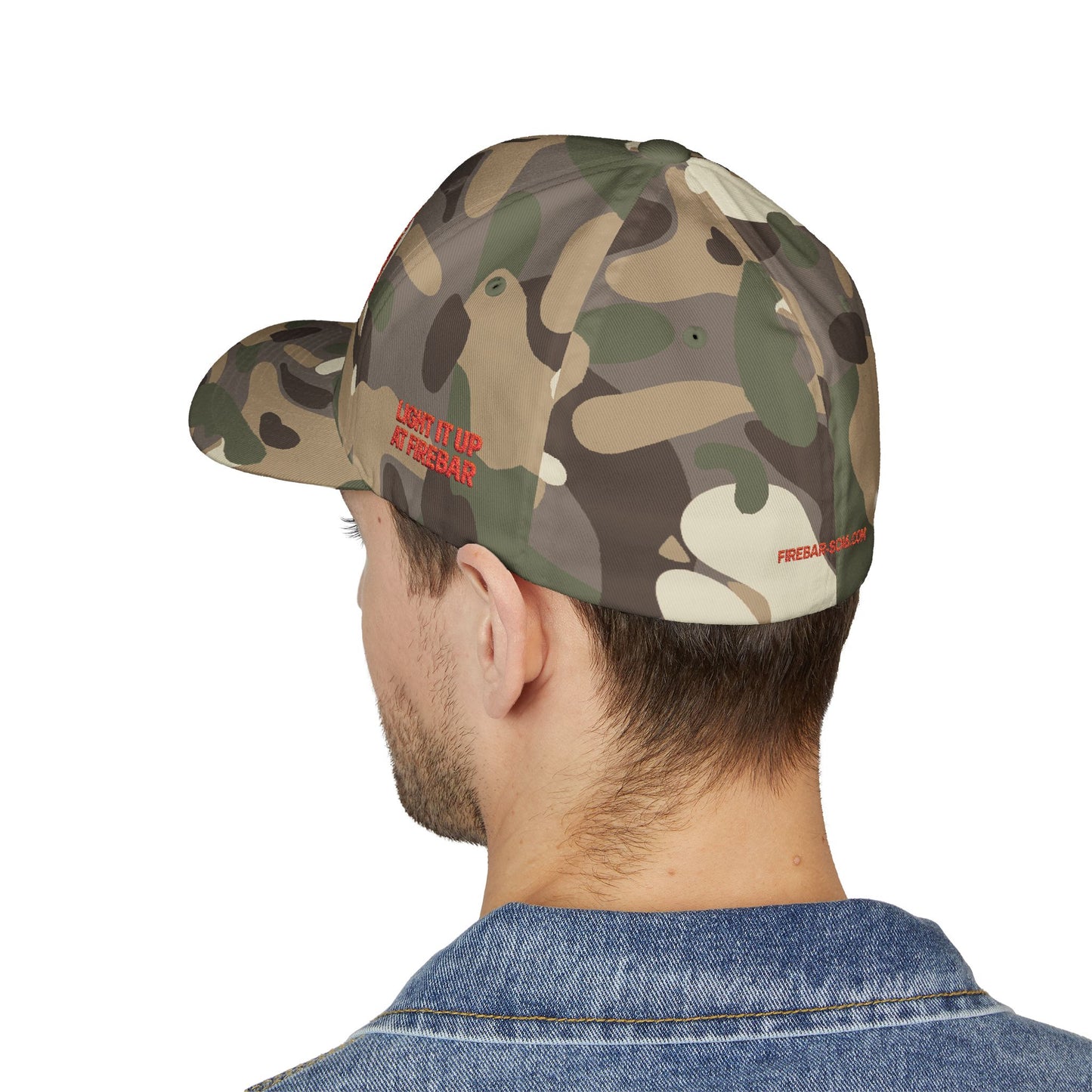 Fire Embroidered Closed-Back Cap | Trendy Hat for Warm Days, Outdoor Adventures, Gifts for Him/Her, Summer Style