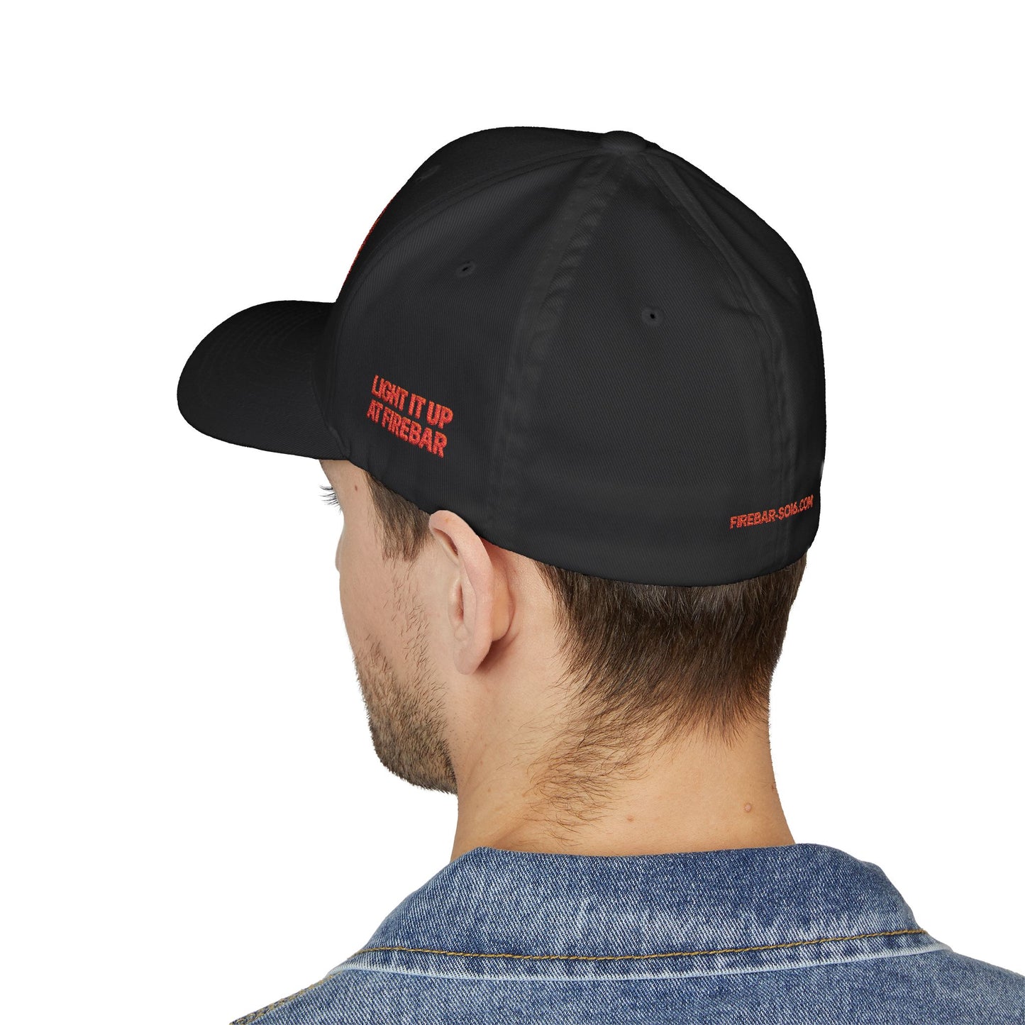 Fire Embroidered Closed-Back Cap | Trendy Hat for Warm Days, Outdoor Adventures, Gifts for Him/Her, Summer Style