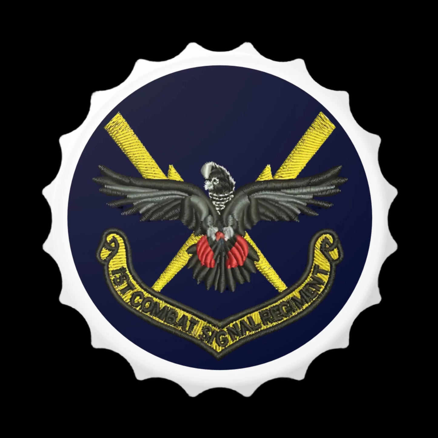 1st Combat Signal Regiment Patch Bottle Opener – Honor and Legacy in Every Pop