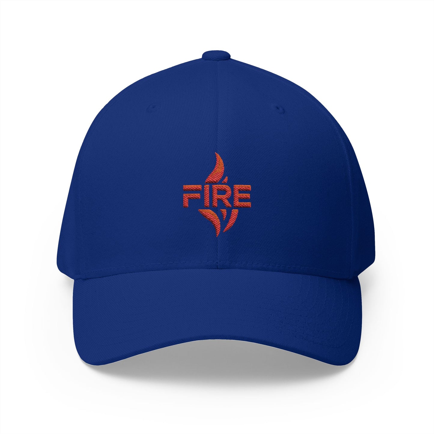 Fire Embroidered Closed-Back Cap | Trendy Hat for Warm Days, Outdoor Adventures, Gifts for Him/Her, Summer Style
