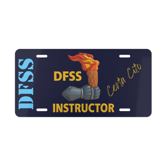 DFSS Instructor Car Number Plate – Military-Grade Décor for Veterans