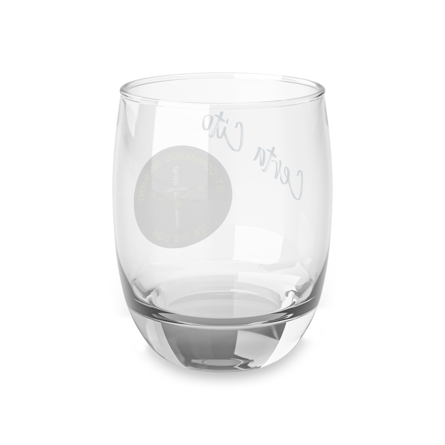 126 Sig Sqn 90's Era Patch Whiskey Glass