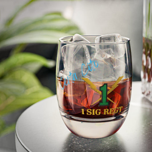 1st Signal Regiment Whiskey Glass