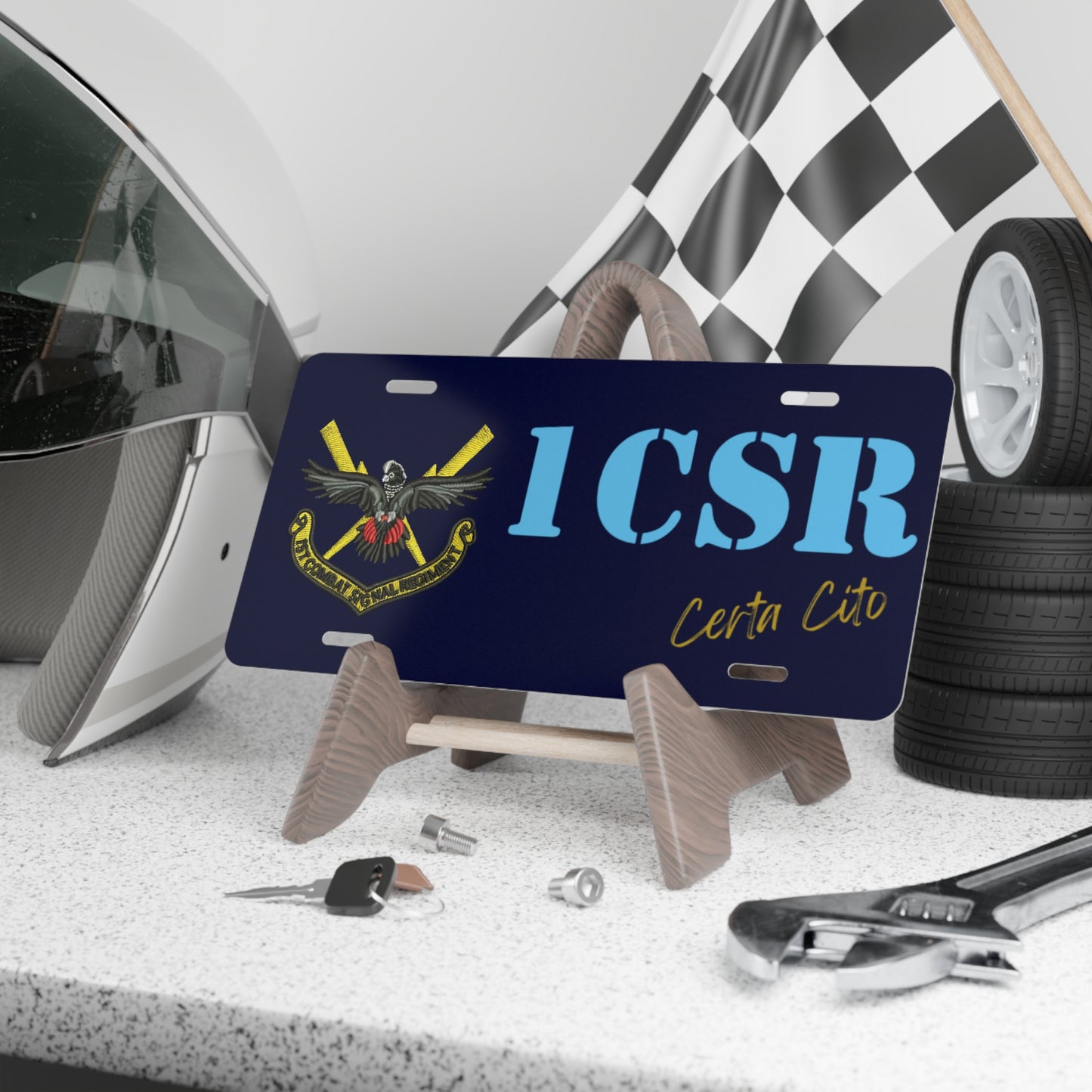 1st Combat Signal Regiment (1CSR) Custom Number Plate – Honor Your Regiment’s Legacy