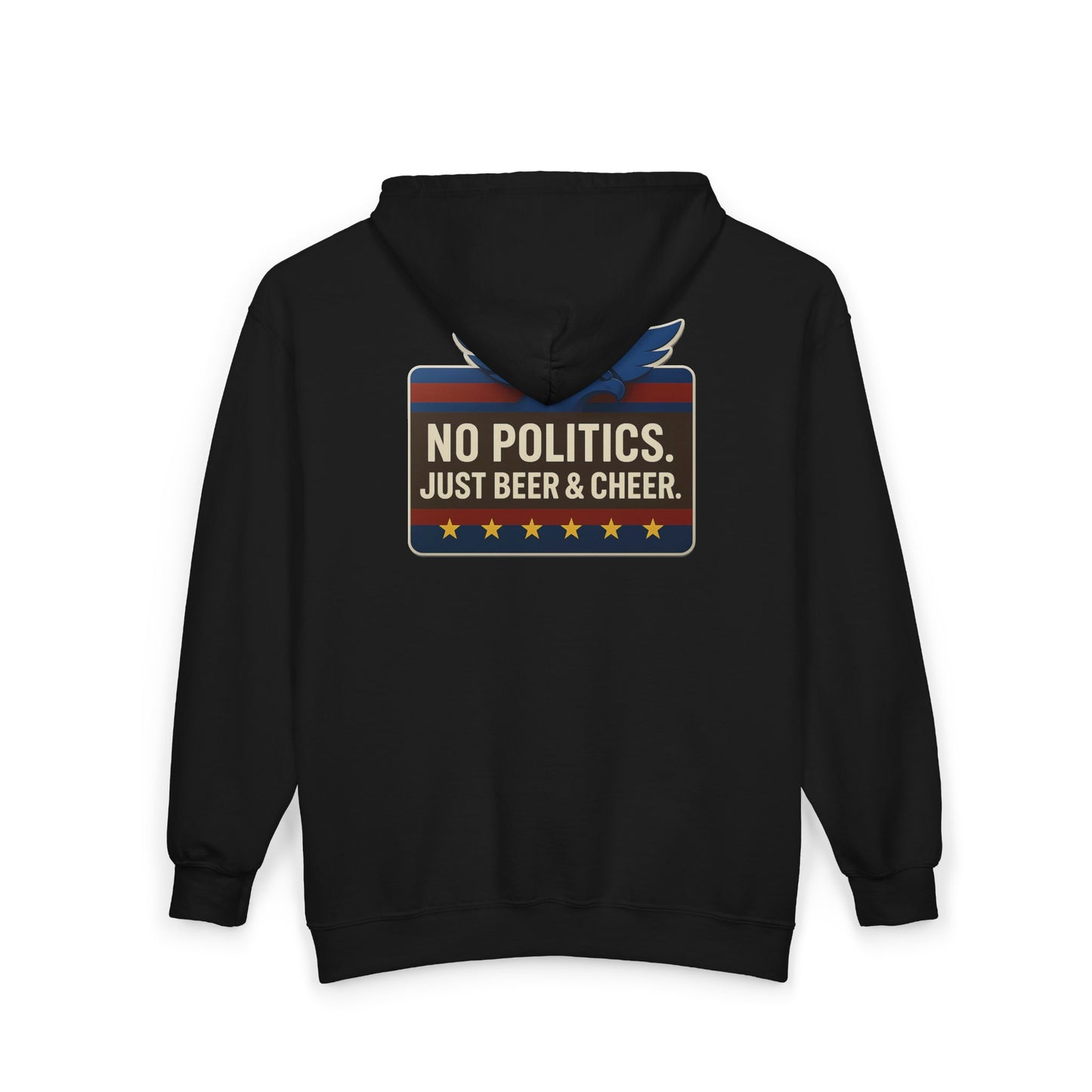 No Politics Full Zip Hoodie - Unisex Heavy Blend, Casual Wear, Ideal for Everyday Use, Perfect for Gifts, Coziness for All Occasions