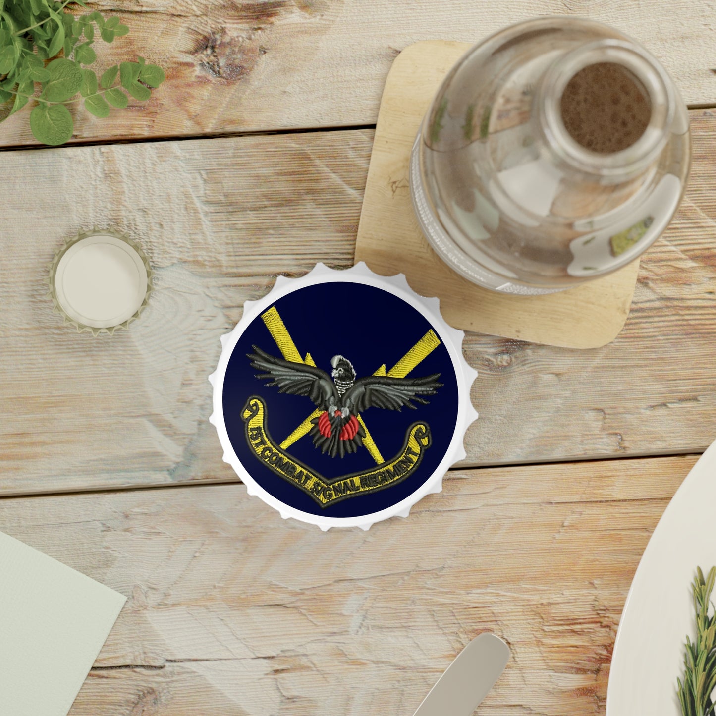 1st Combat Signal Regiment Patch Bottle Opener – Honor and Legacy in Every Pop