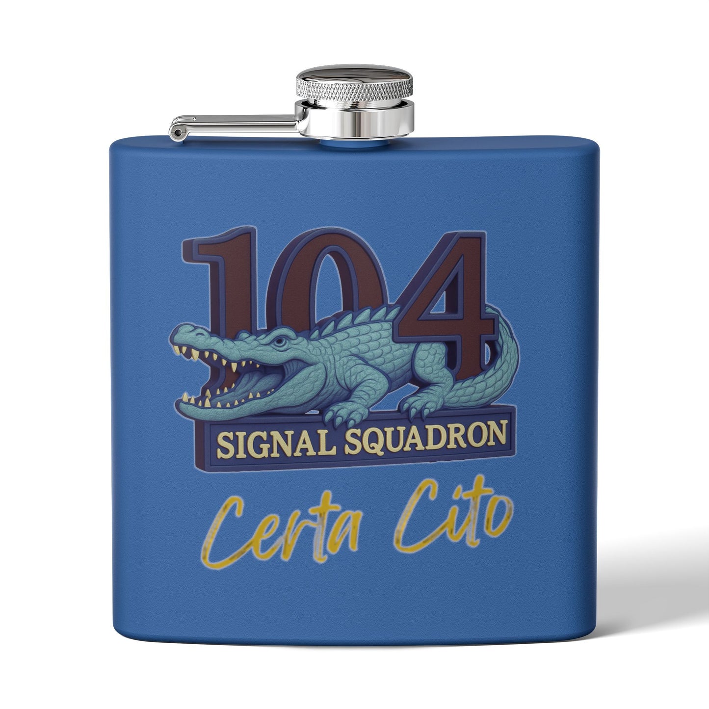 104 Signal Squadron 90’s Era Flask – Certa Cito – 6oz